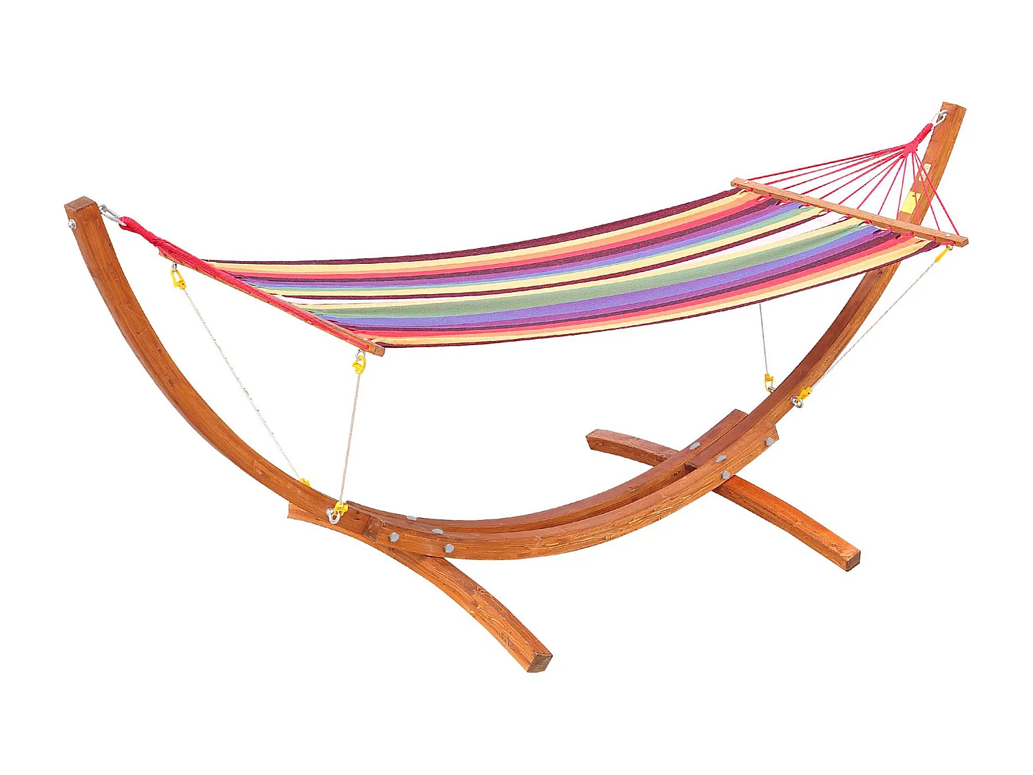 Hamac de jardin avec support en bois hamac sur pied 1 personne charge max. 120 Kg