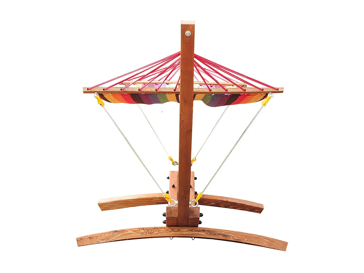 Hamac de jardin avec support en bois hamac sur pied 1 personne charge max. 120 Kg