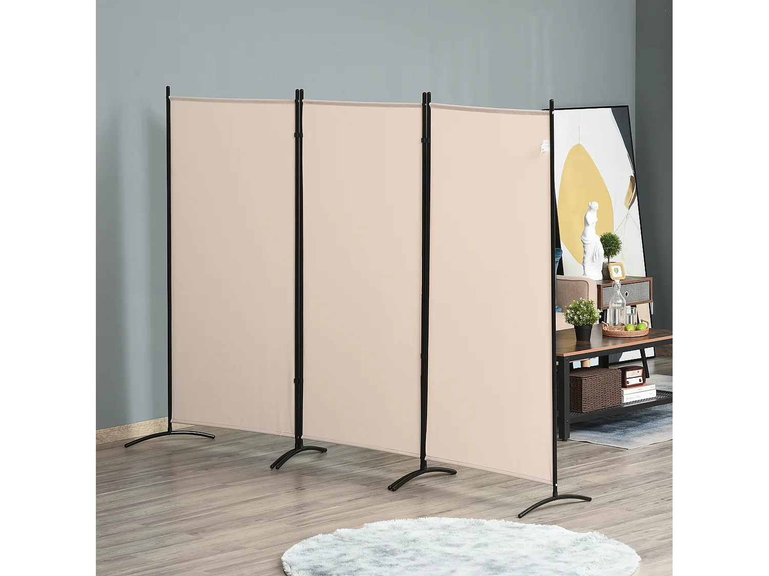Cloison De Separation Interieur Paravent 3 Panneaux Dim. 2,53L X 0,5l X 1,82H M Store Latéral Paravent Exterieur