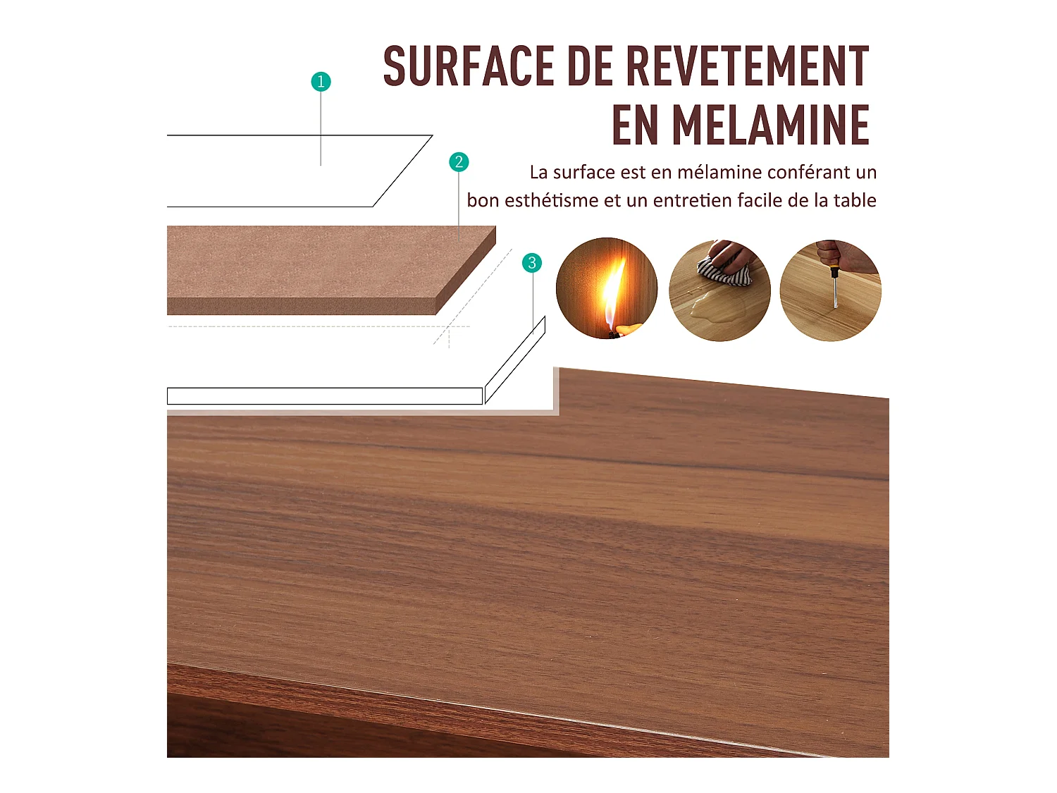 Bureau secrétaire bureau informatique dim. 84L x 45l x 85H cm style néo-rétro étagère coloris noyer noir