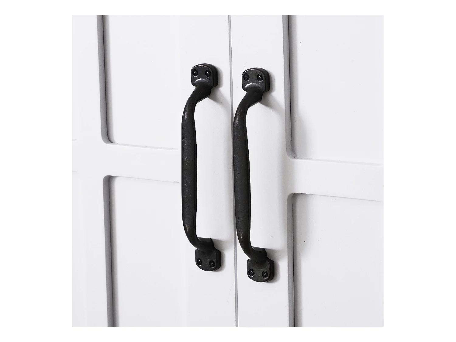 Armoire haute murale de salle de bain ou WC placard 2 portes 2 étagères niche dim. 60L x 20l x 58H cm MDF panneaux particules blanc