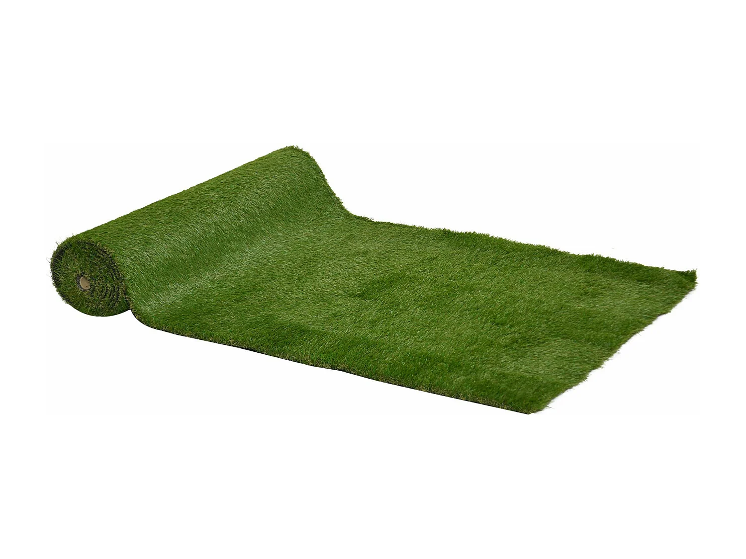 Gazon synthétique artificiel moquette extérieure dim. 4L x 1l m herbes hautes denses 3 cm vert