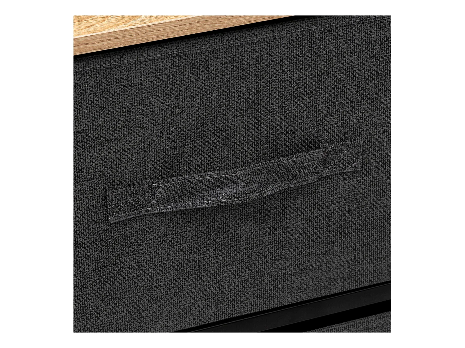 Table d'appoint Table de Chevet 2 tiroirs Gris foncé H 51 cm