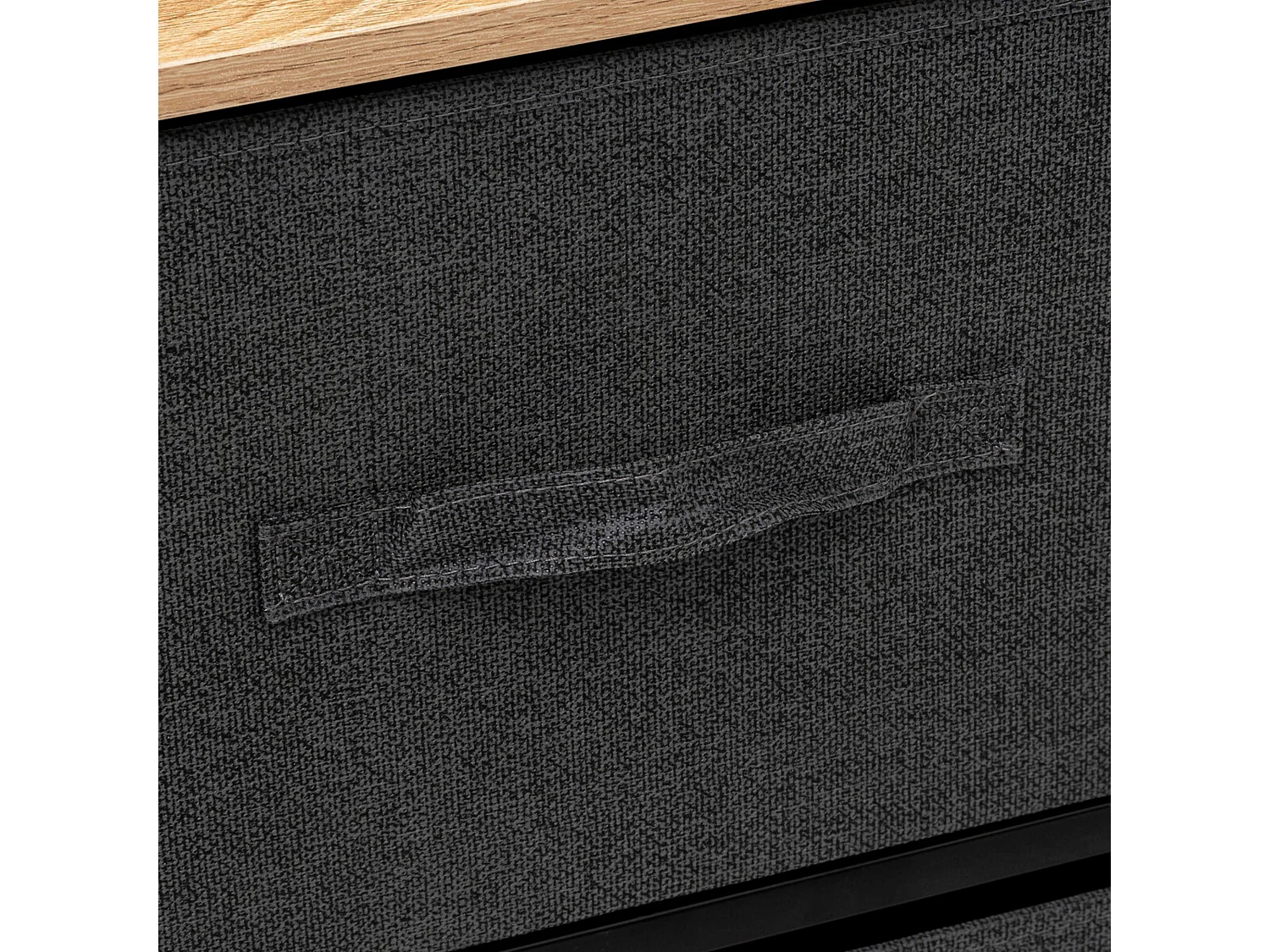 Table d'appoint Table de Chevet 2 tiroirs Gris foncé H 51 cm