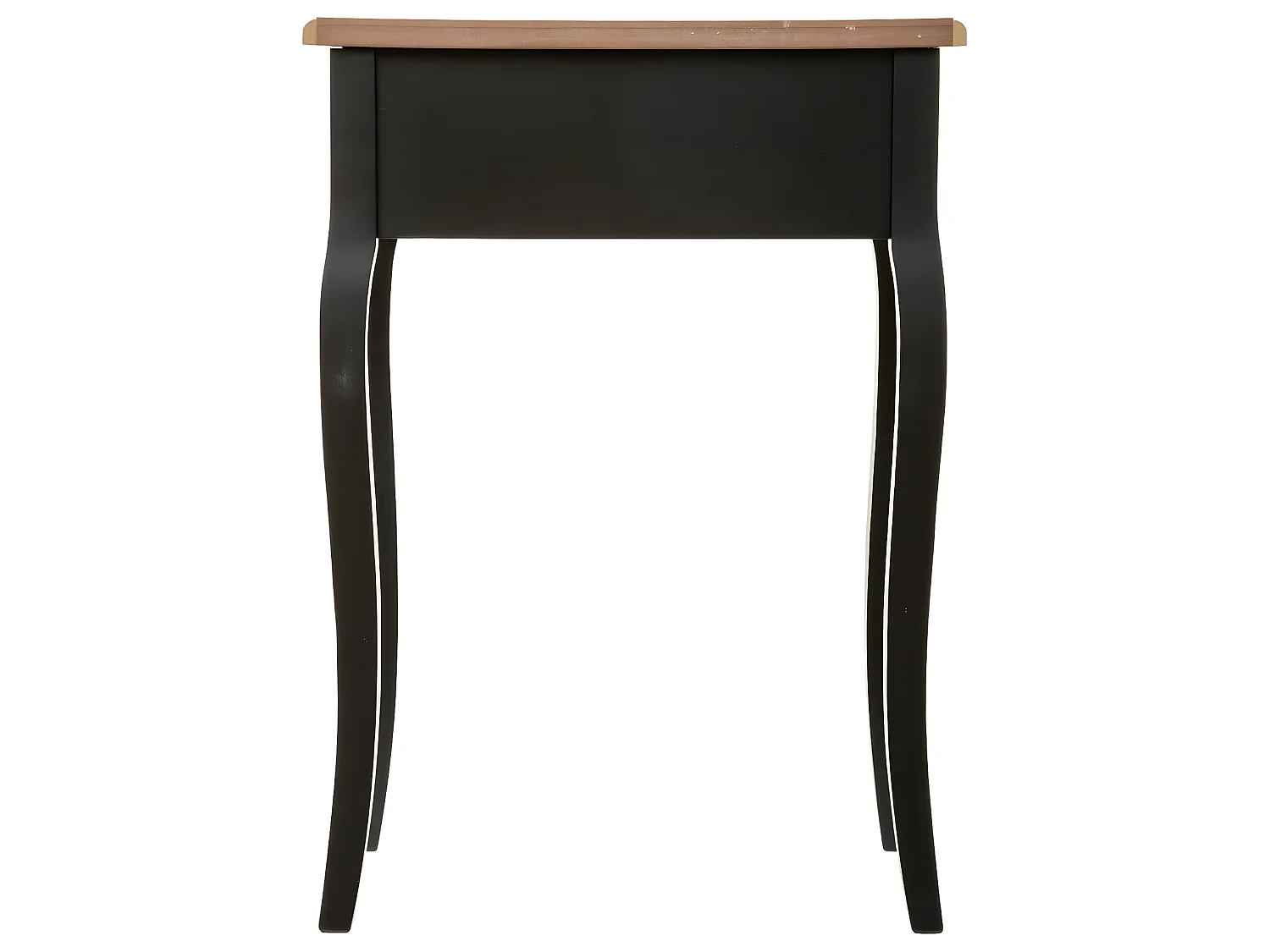 Table d'appoint Table de chevet 1 Tiroir en Bois Noir et Naturel