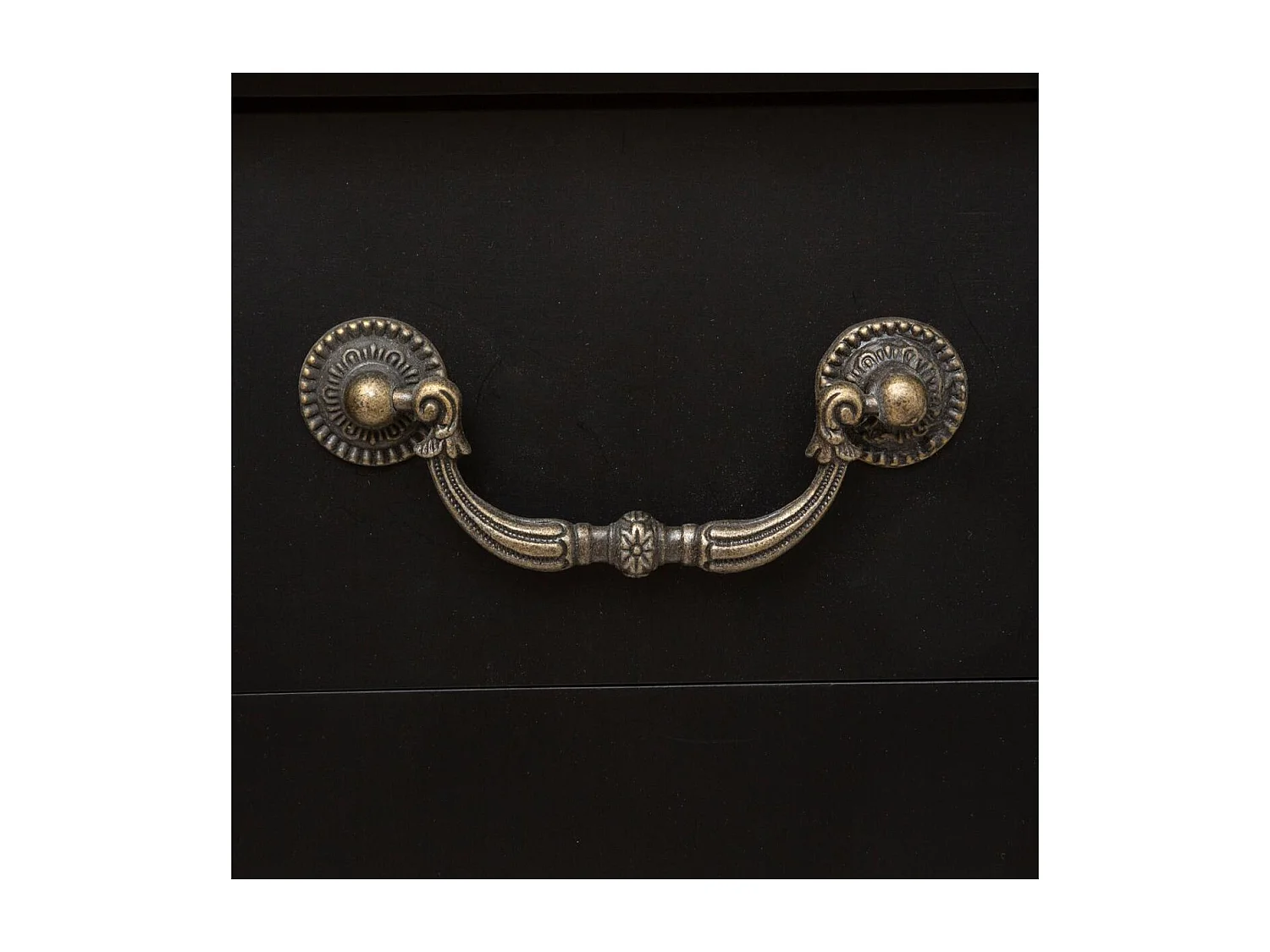 Table d'appoint Table de chevet 1 Tiroir en Bois Noir et Naturel