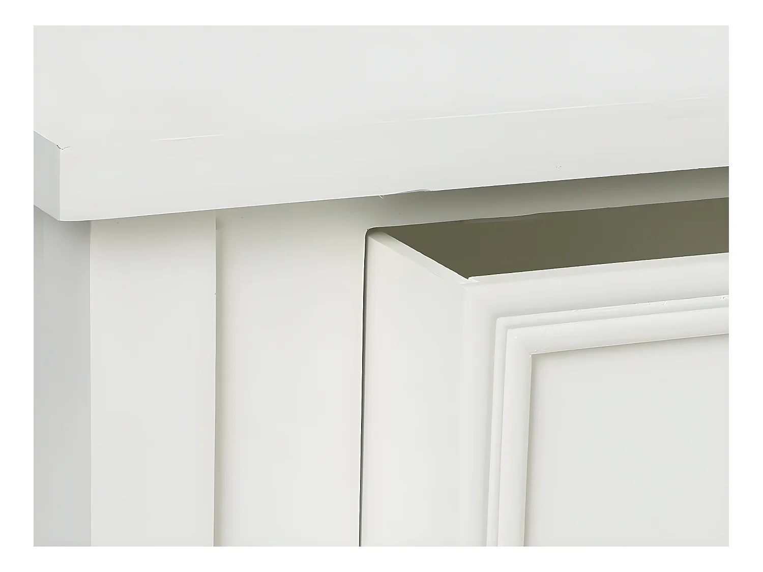 Table d'appoint Table de chevet en bois blanc 1 tiroir H 67 cm