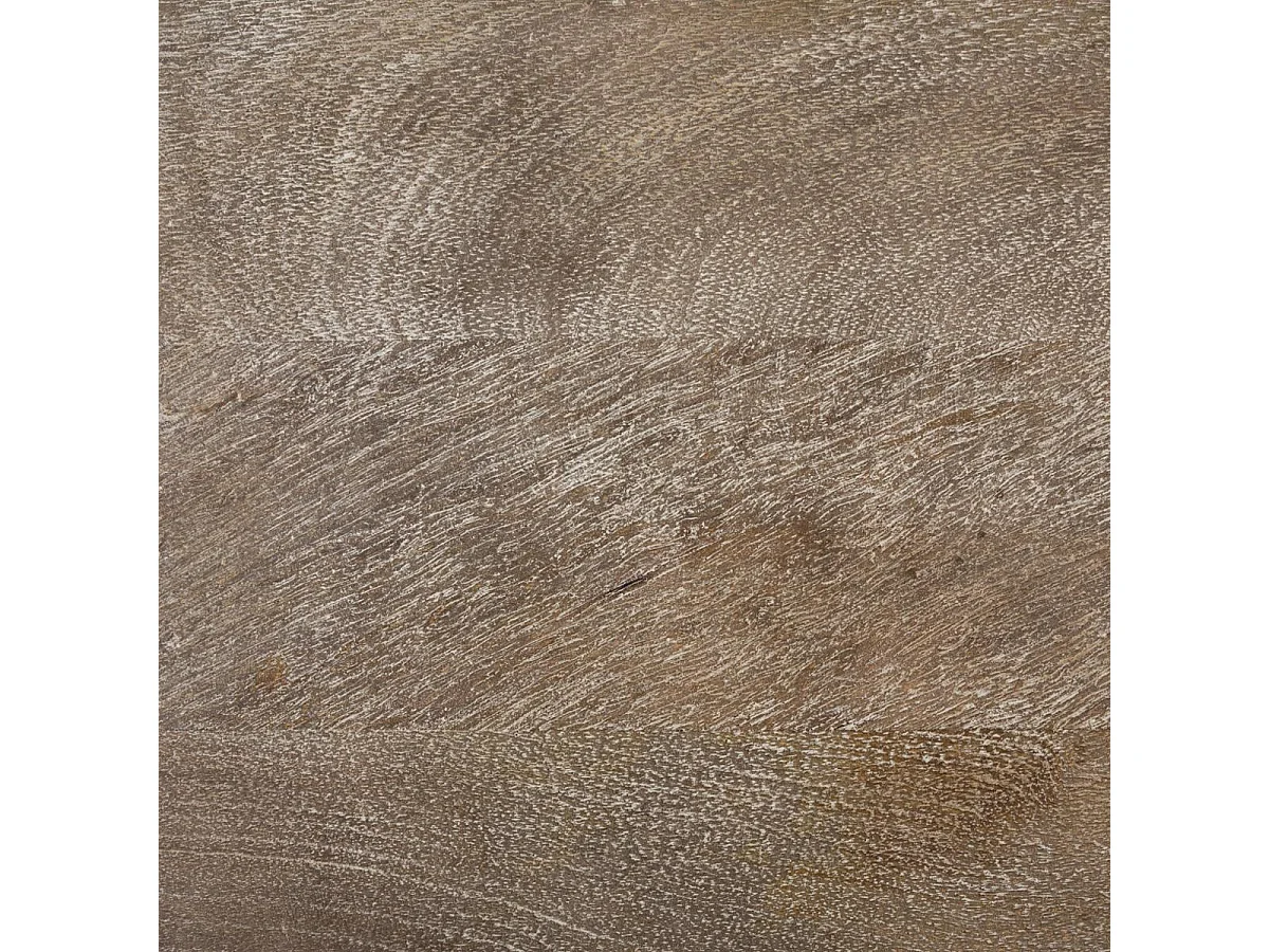 Table d'appoint Table de chevet 3 tiroirs en Bois de Manguier aspect vieilli H 73 cm