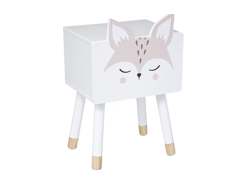 Table de chevet Renard en Bois H 53 cm pour Chambre d'enfant