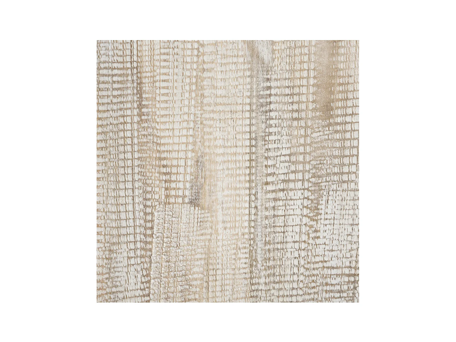 Table d'appoint Table de chevet 3 Tiroirs en Métal et Bois de Manguier sculpté