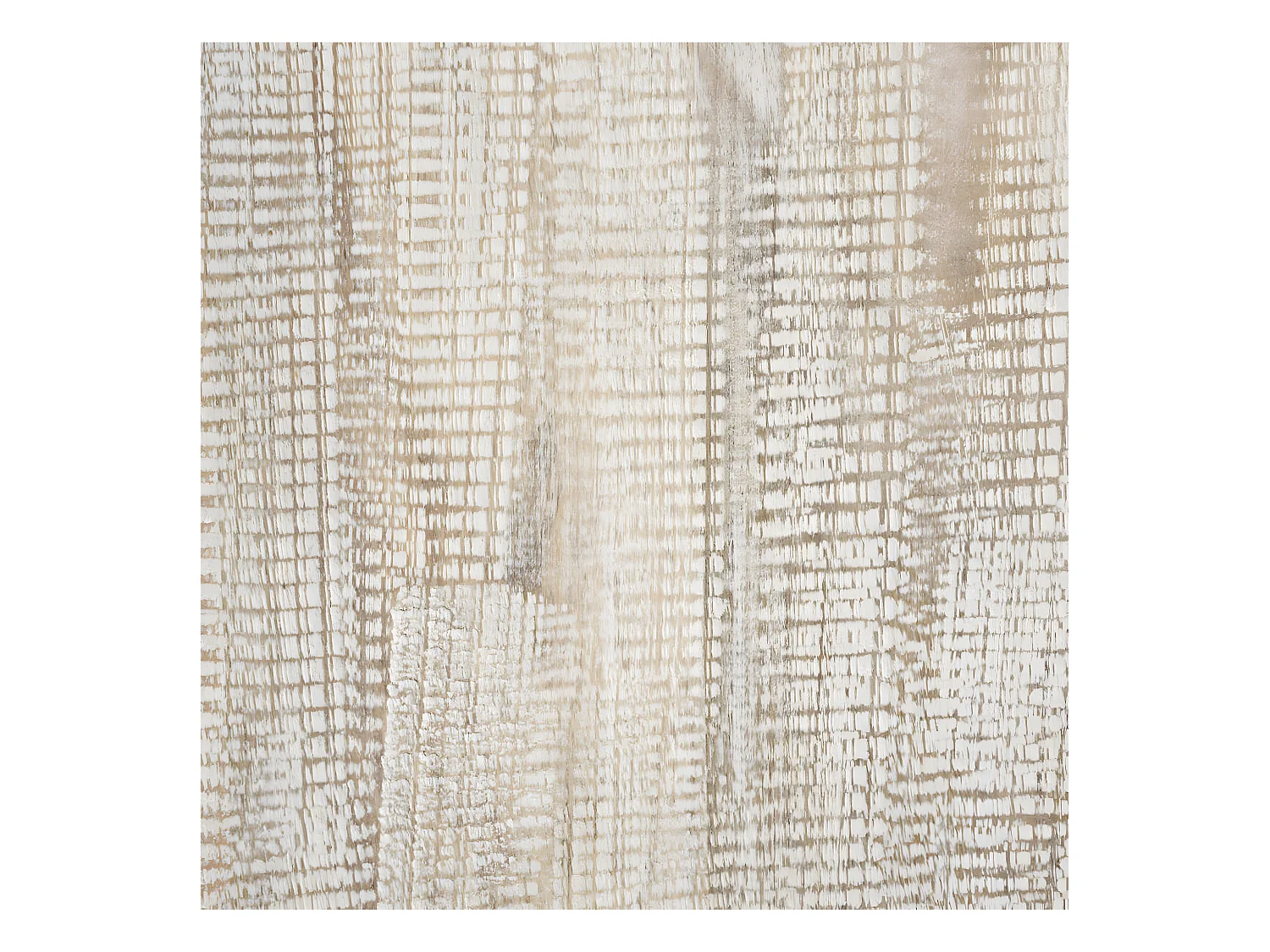 Table d'appoint Table de chevet 3 Tiroirs en Métal et Bois de Manguier sculpté