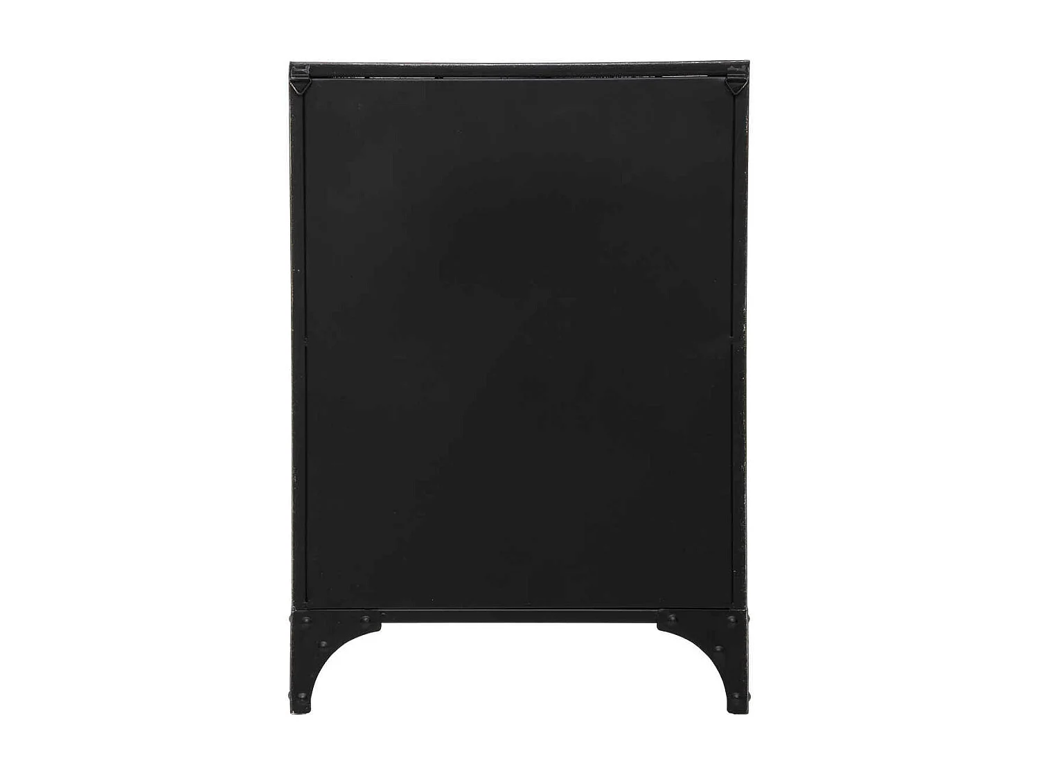 Table d'appoint Table de Chevet 1 Porte et 1 étagère en Métal Noir industriel H 58.3 cm