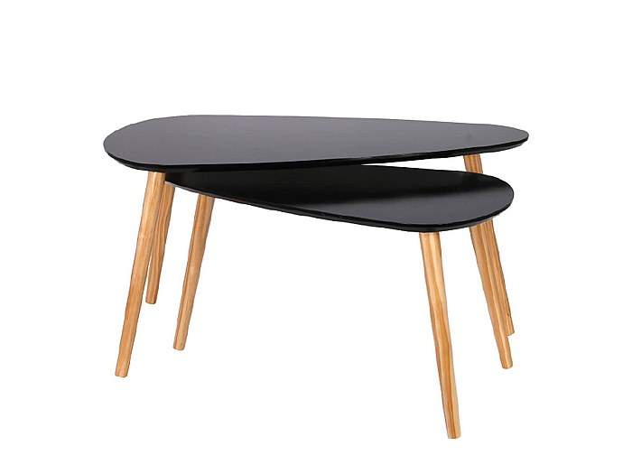 Queenie - 2 Tables Basses Gigognes En Rotin Kave Home - Mr Scandinave