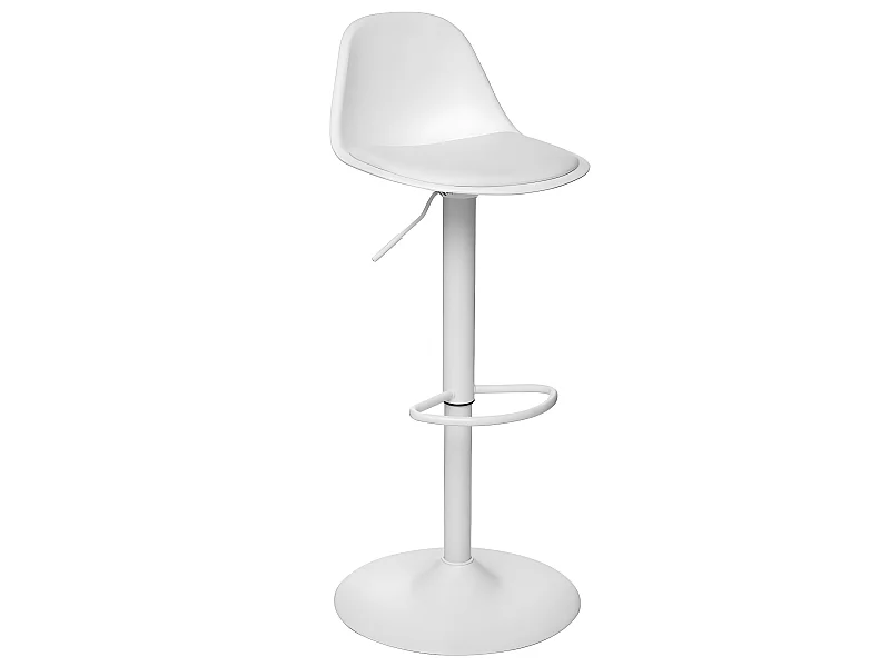 Tabouret Chaise de Bar Blanc moderne hauteur ajustable