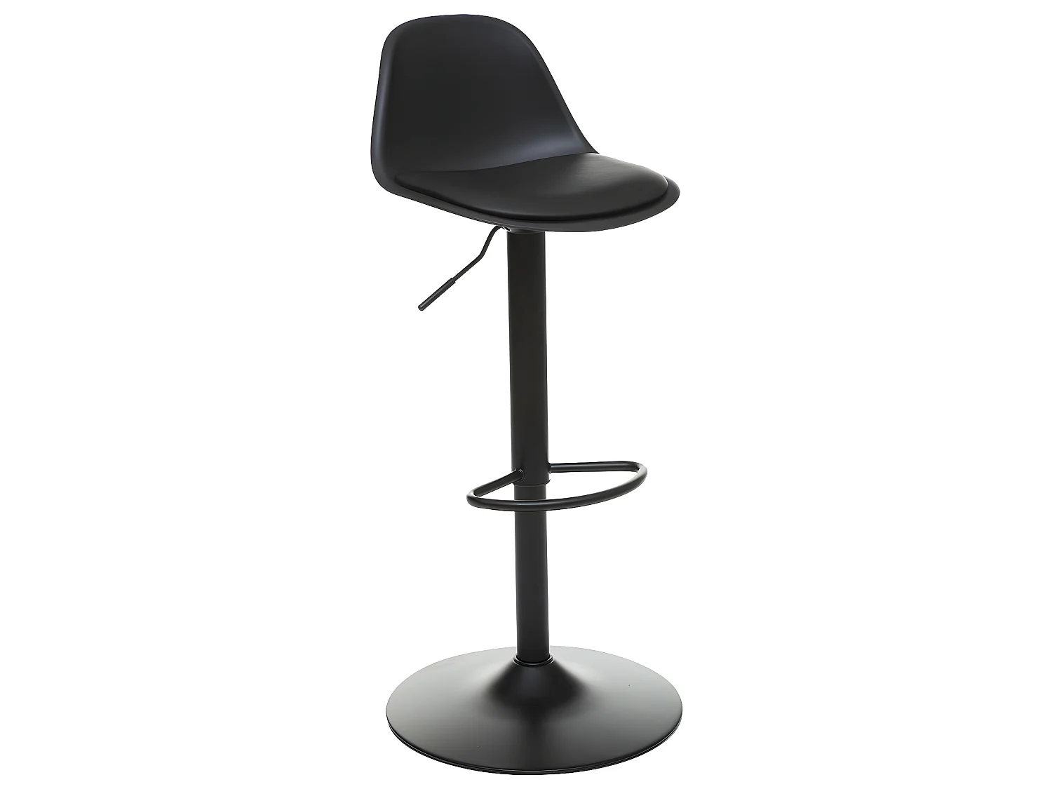 Tabouret Chaise de Bar Noir hauteur ajustable