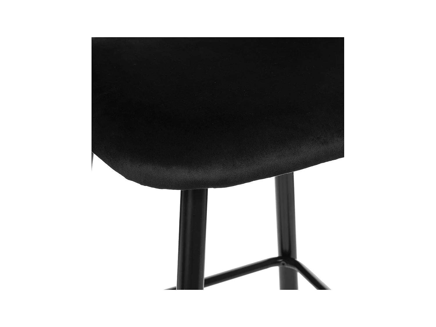 Tabouret Chaise de Bar Bicolore en Velours Gris ardoise et Noir H 110 cm