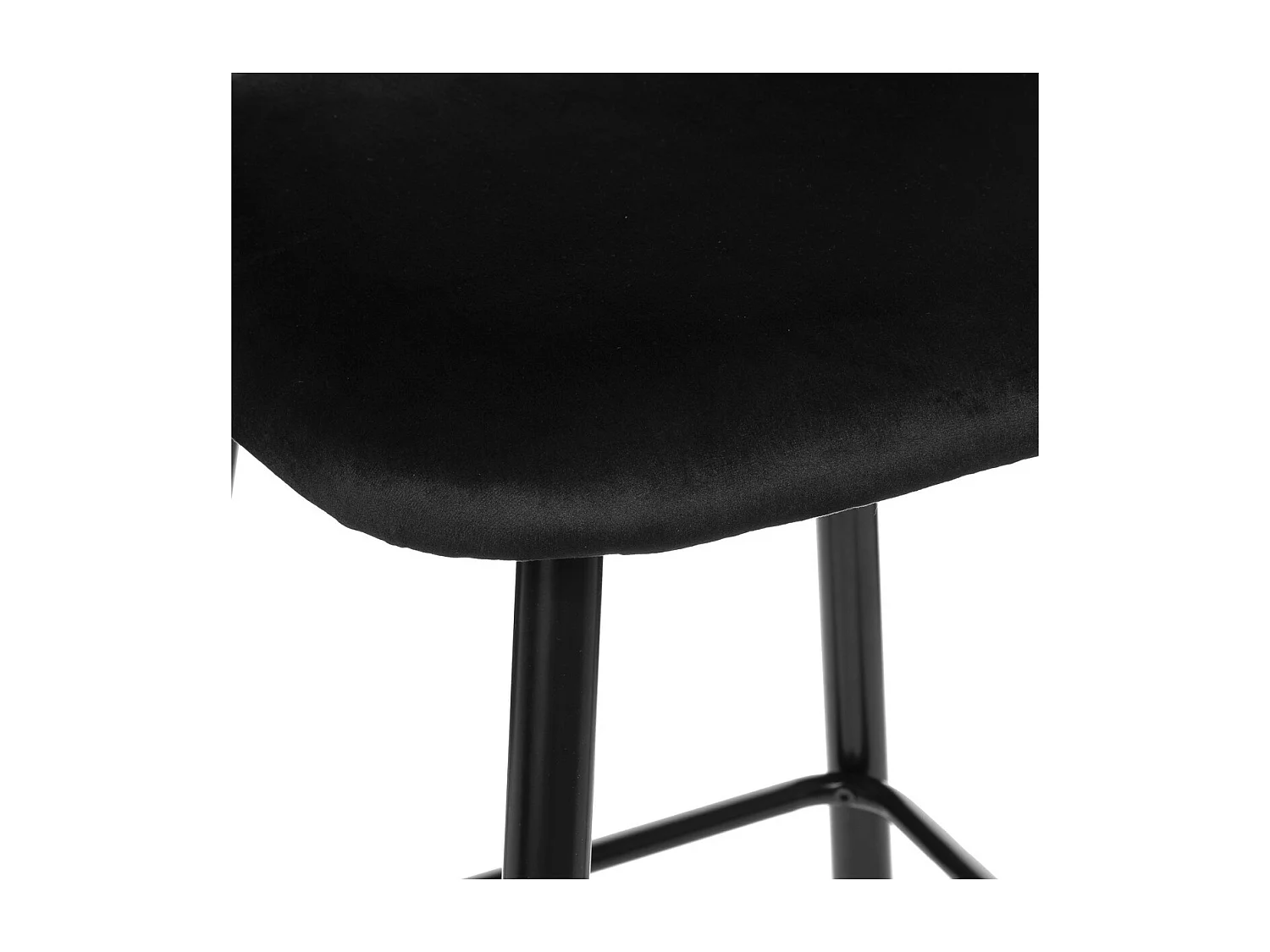 Tabouret Chaise de Bar Bicolore en Velours Gris ardoise et Noir H 110 cm