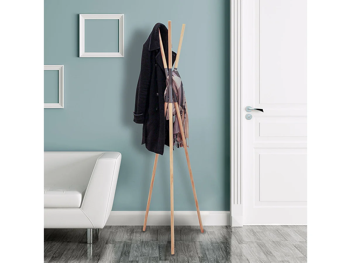 OGLALA - Portemanteau "Tipi" 3 Patères Gris