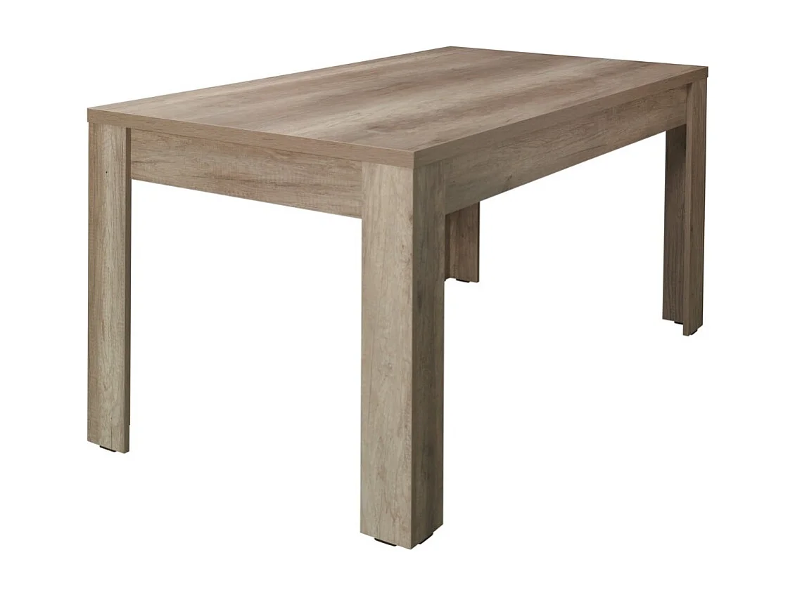 Salle à manger complète ROMI – Buffet, vitrine, table 180 cm et 3 miroirs – Chêne dab canyon