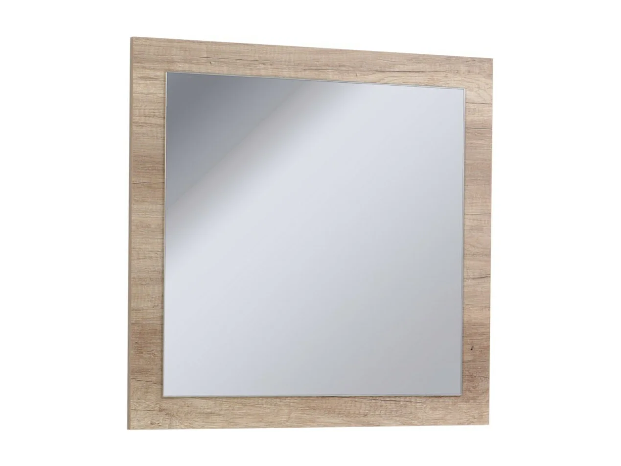 Salle à manger complète ROMI – Buffet, vitrine, table 180 cm et 3 miroirs – Chêne dab canyon