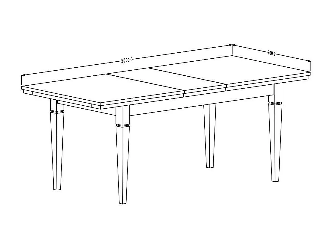 Set van 4 meubels voor eetkamer in groene en eiken kleur. Collectie ASSIA