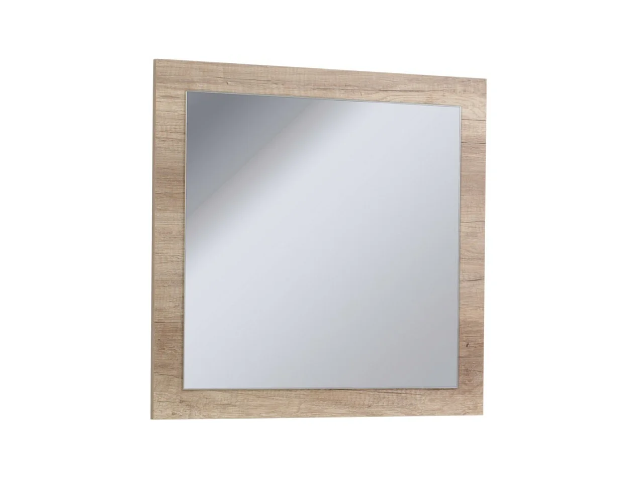 Conjunto comedor ROMI – Aparador, vitrina, mesa de 160 cm, espejos – Roble dab canyon