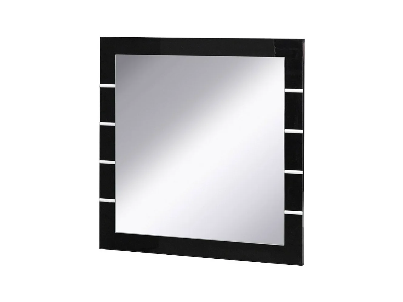 Conjunto de muebles de salón en colores negro y blanco brillante con LED