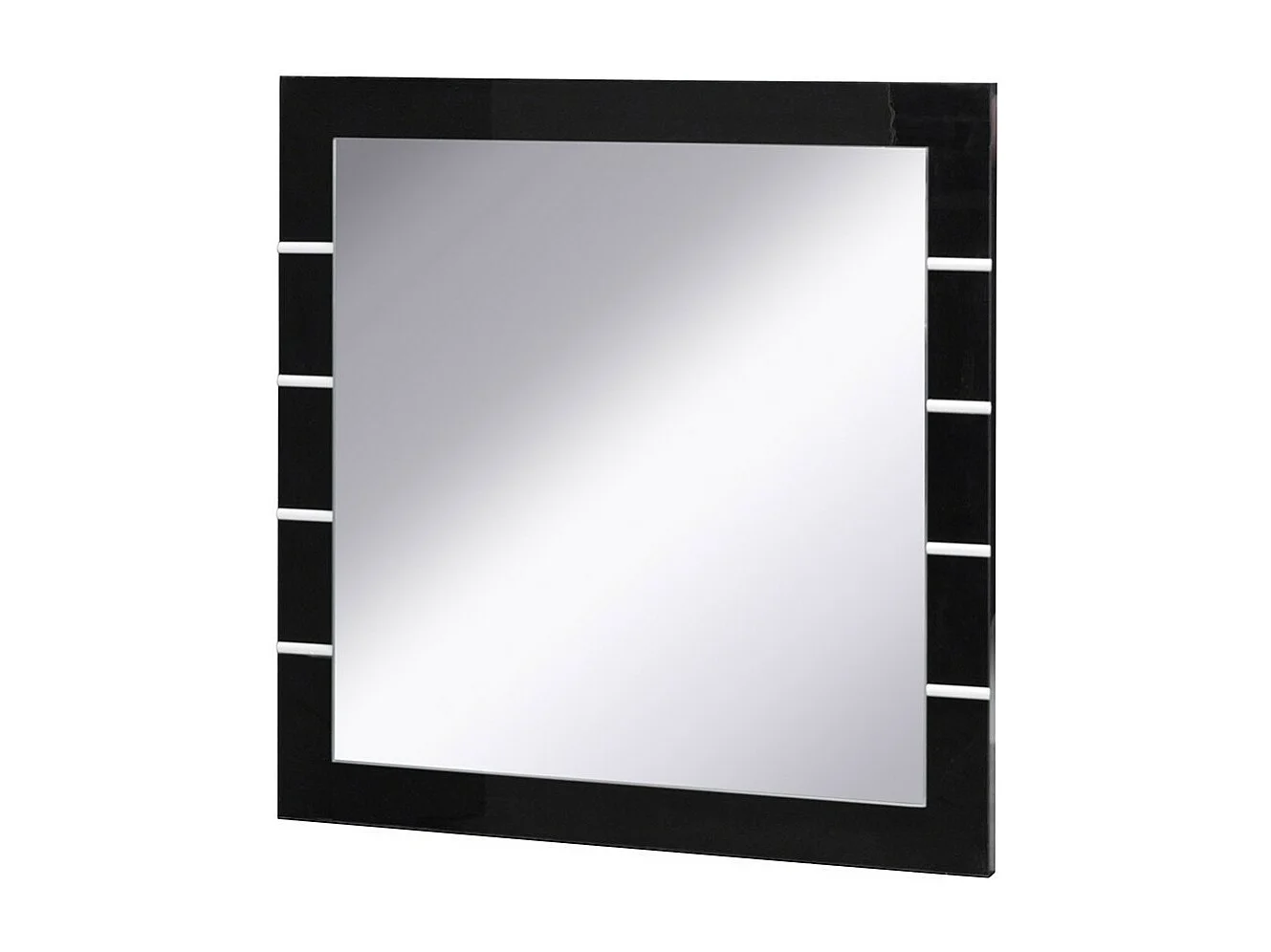 Set van woonkamermeubels in glanzend zwart en wit met LED