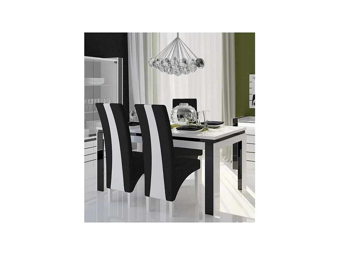 Comedor LINA aparador + vitrina + mesa de 160cm + 3 espejos