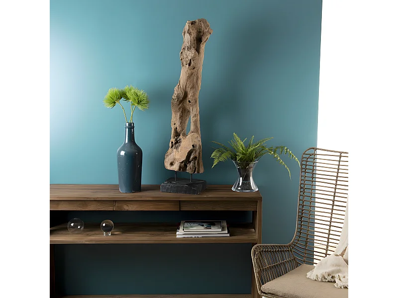 LALY - Objet décoration bois teck branche naturelle 'M'