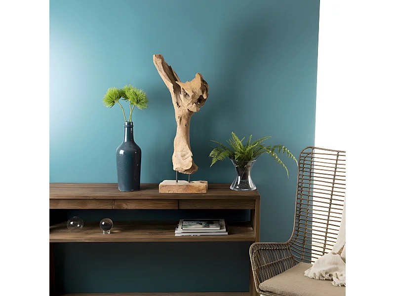 LALY - Objet décoration bois teck branche naturelle 'S'