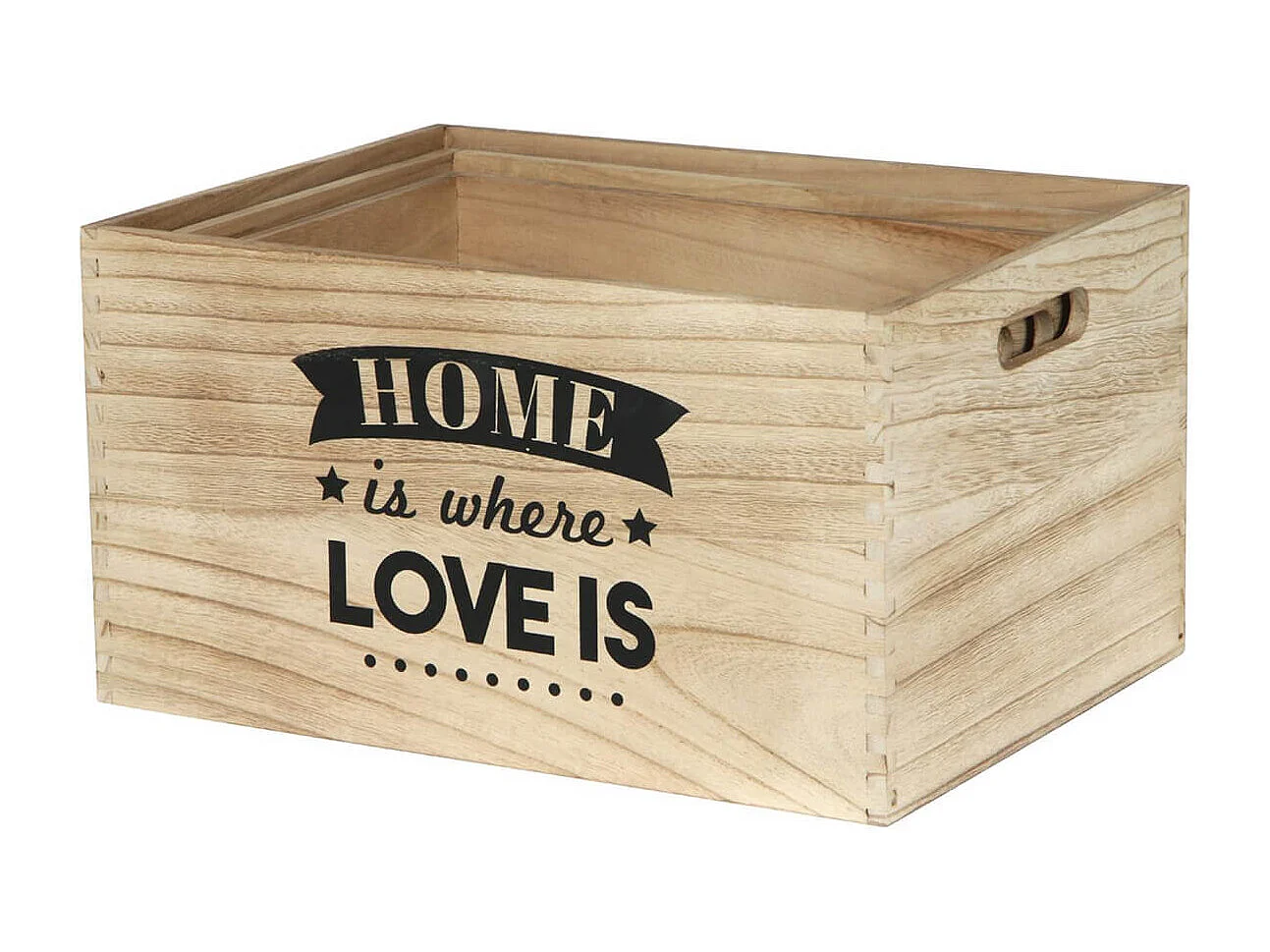 HOME - Lot de 3 Cagettes Gigognes Naturelles