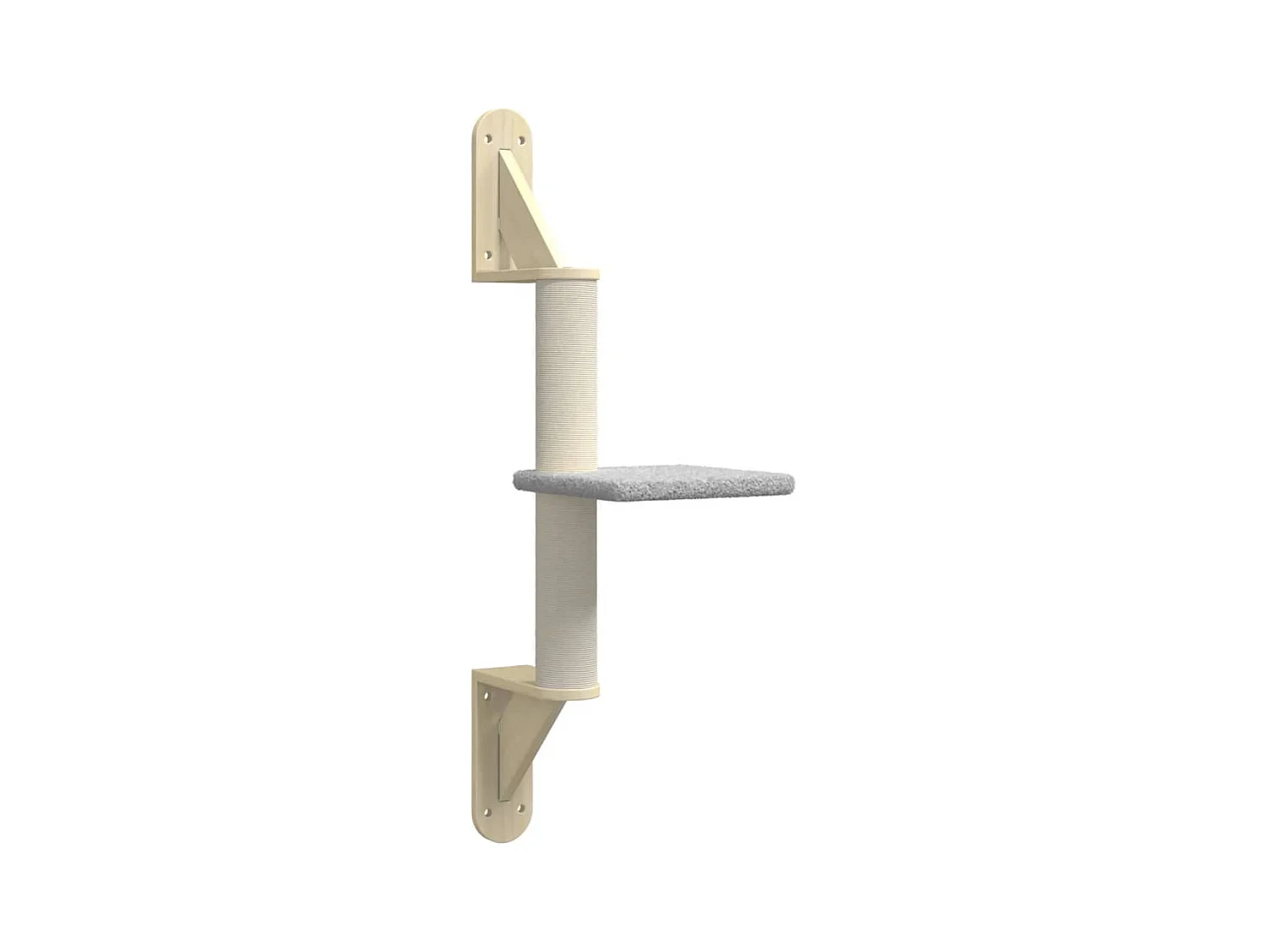 Arbre à chat mural avec griffoir gris clair 85,5 cm