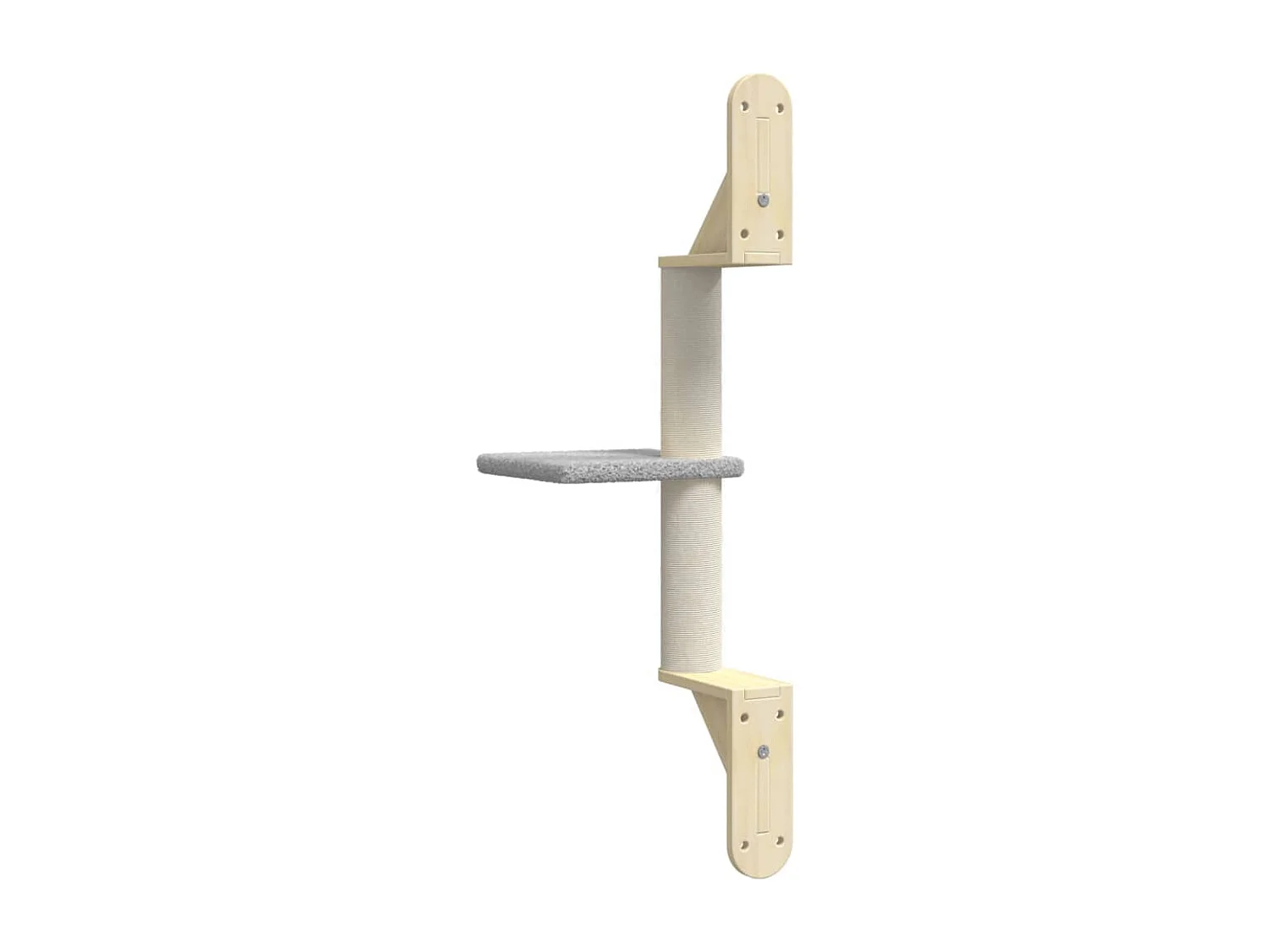 Árvore parede p/ gatos c/ poste arranhador 85,5 cm cinza-claro