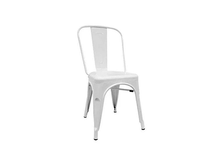 Silla de metal en acabado blanco, 86 cm(alto)44 cm(ancho)47 cm(largo)