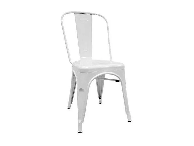 Silla de metal en acabado blanco, 86 cm(alto)44 cm(ancho)47 cm(largo)