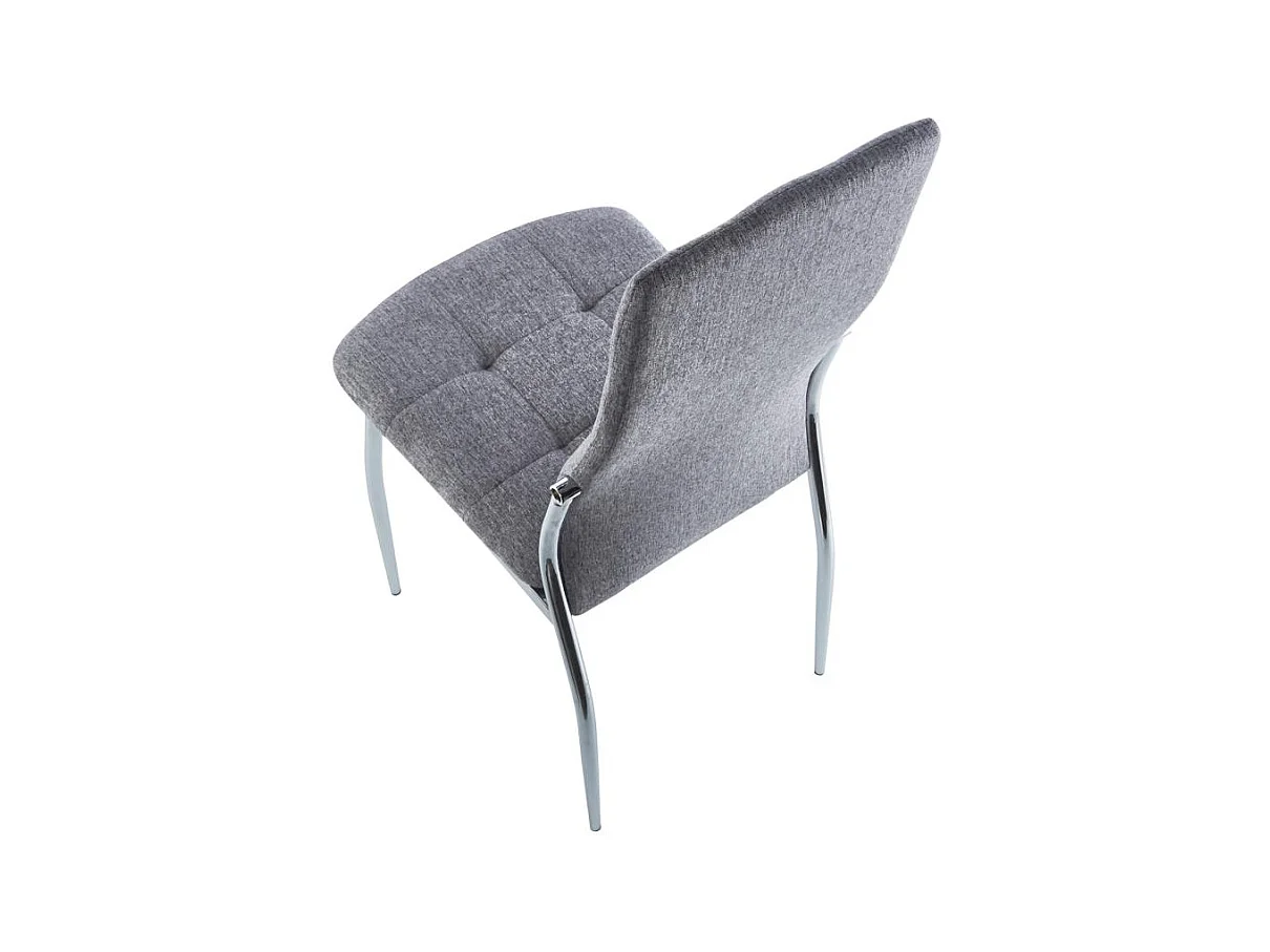 Pack 4 sillas Diana tapizado textil gris, 100 cm(alto)44 cm(ancho)57 cm(largo)