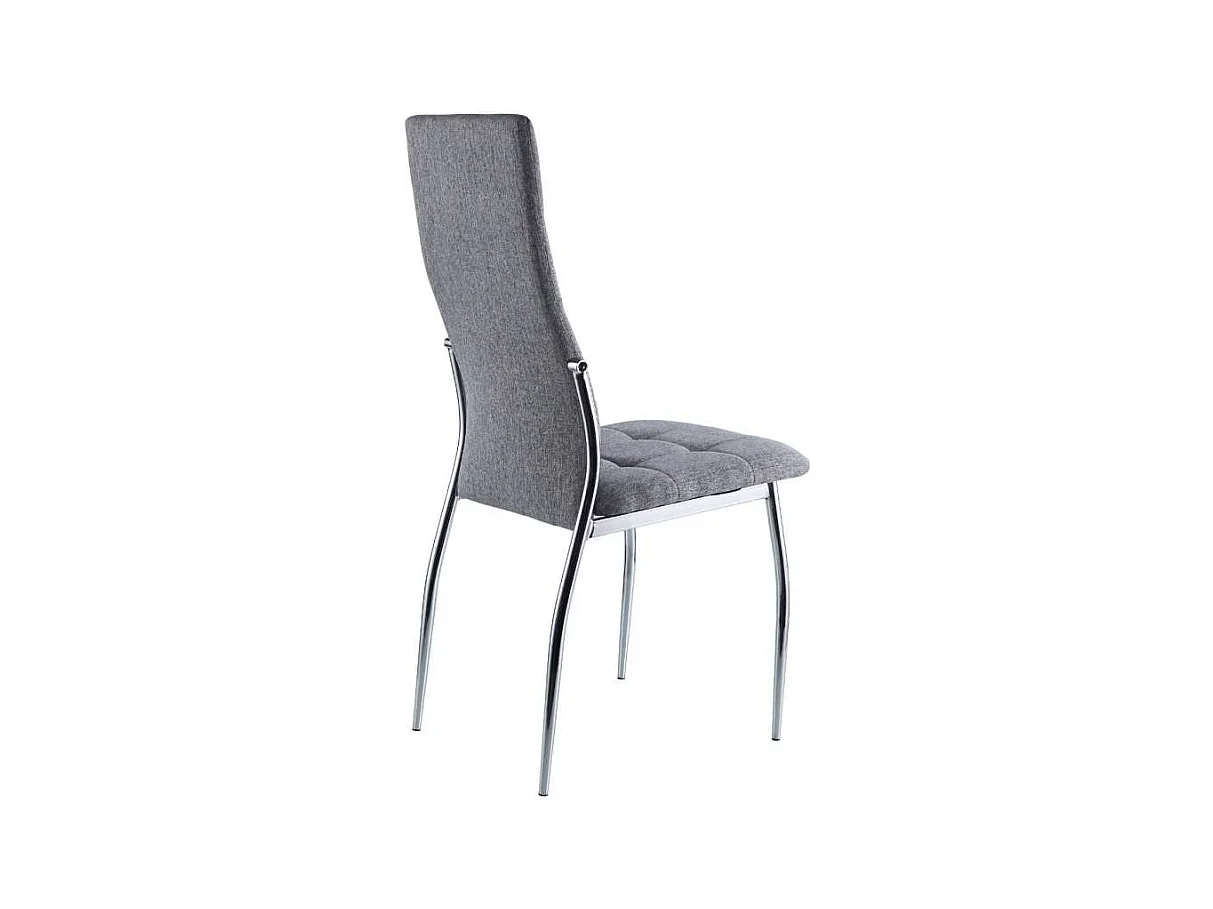 Pack 4 sillas Diana tapizado textil gris, 100 cm(alto)44 cm(ancho)57 cm(largo)