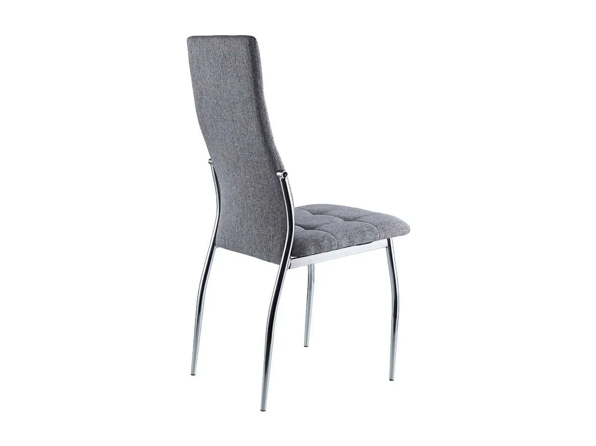 Pack 4 sillas Diana tapizado textil gris, 100 cm(alto)44 cm(ancho)57 cm(largo)