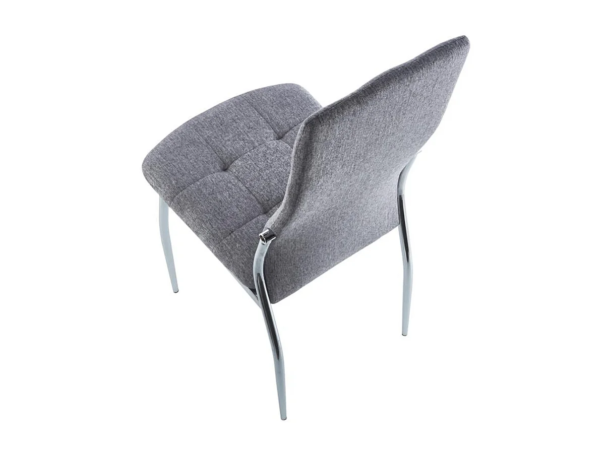Pack 4 sillas Diana tapizado textil gris, 100 cm(alto)44 cm(ancho)57 cm(largo)
