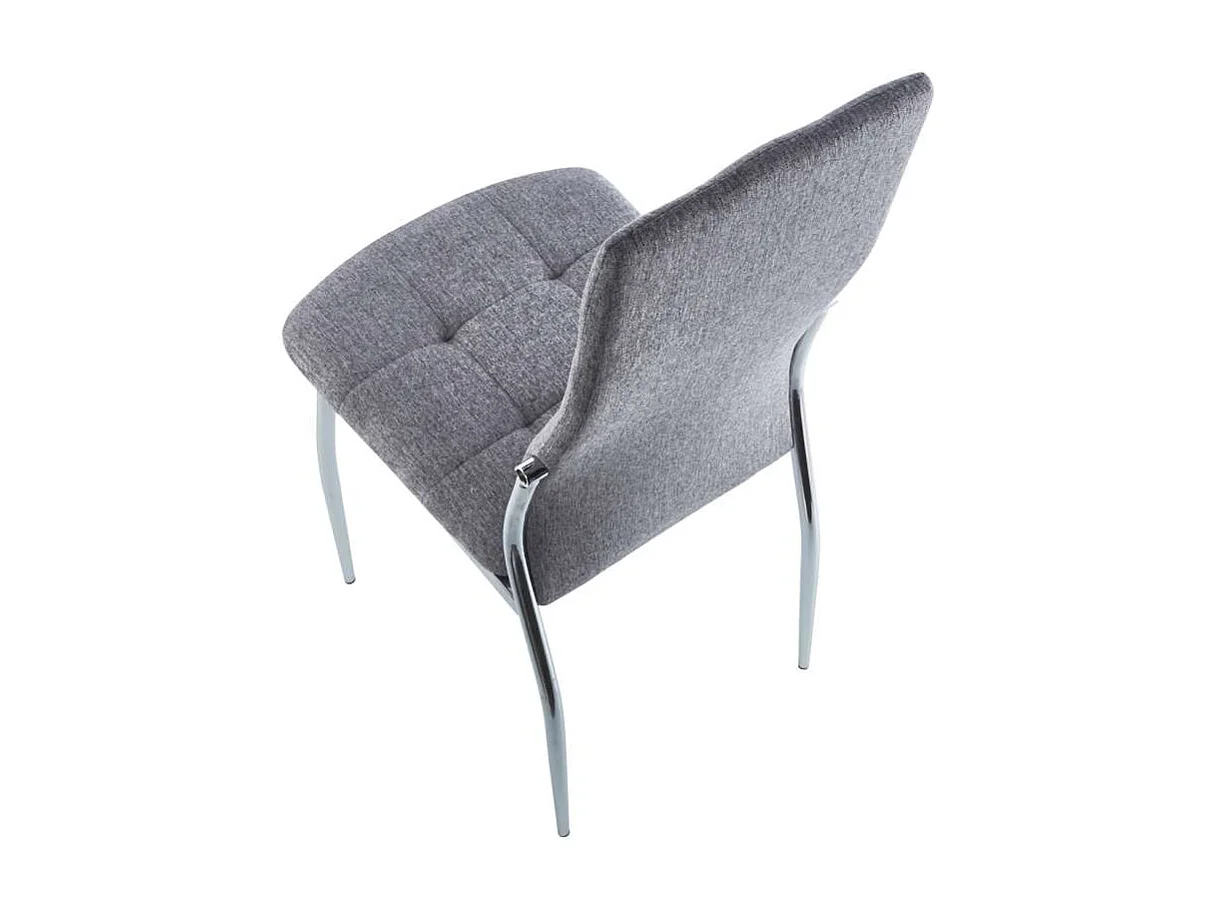 Pack 4 sillas Diana tapizado textil gris, 100 cm(alto)44 cm(ancho)57 cm(largo)