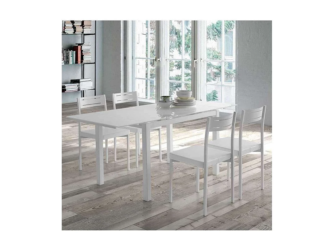 Pack 4 sillas para comedor acabado blanco, 86 cm(alto)39 cm(ancho)45 cm(largo)