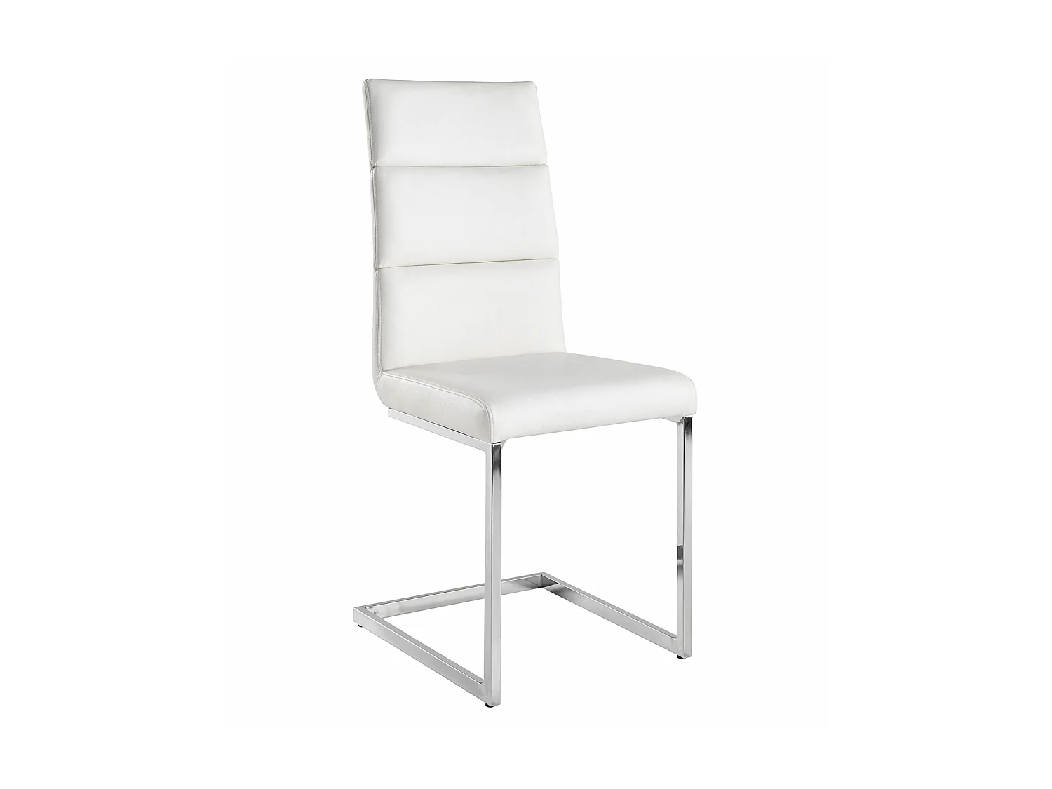 Pack de 4 sillas modelo Patricia acabado polipiel blanca, 45 x 59 x 97/48 cm (largo x anch