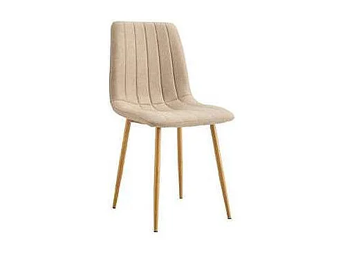 Pack de 4 sillas para cocina o comedor Nails tapizado textil beige/roble, 87cm(alto) 44cm(