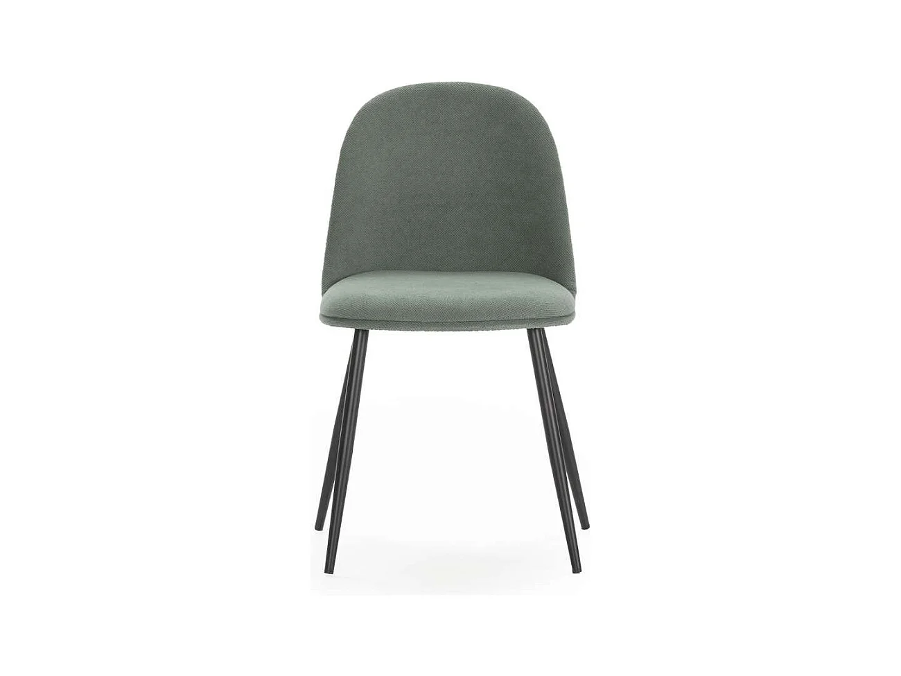 Pack de 4 sillas para cocina o comedor Dalila tapizado textil verde, 48/80cm(alto) 49.5cm(