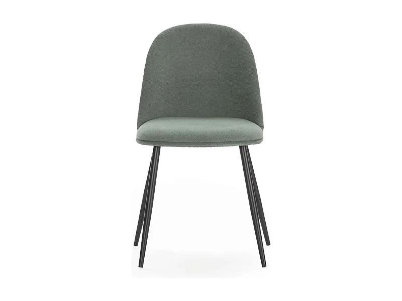 Pack de 4 sillas para cocina o comedor Dalila tapizado textil verde, 48/80cm(alto) 49.5cm(