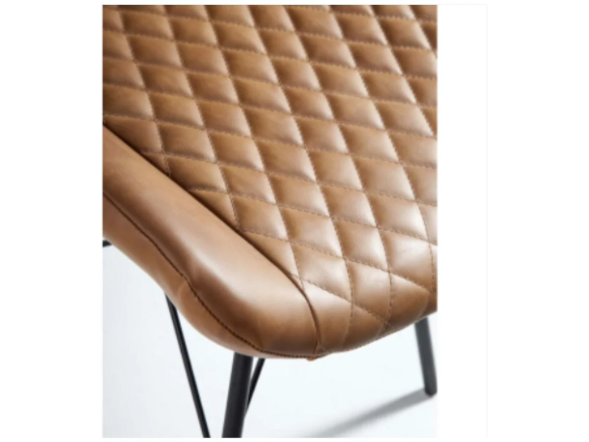 Pack de 4 sillas modelo SALOME acabado ecopiel marrón, 61 x 50 x 79 cm (largo x ancho x a