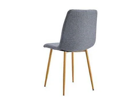 Pack de 4 sillas para cocina o comedor Nails tapizado textil gris/roble, 87cm(alto) 44cm(a