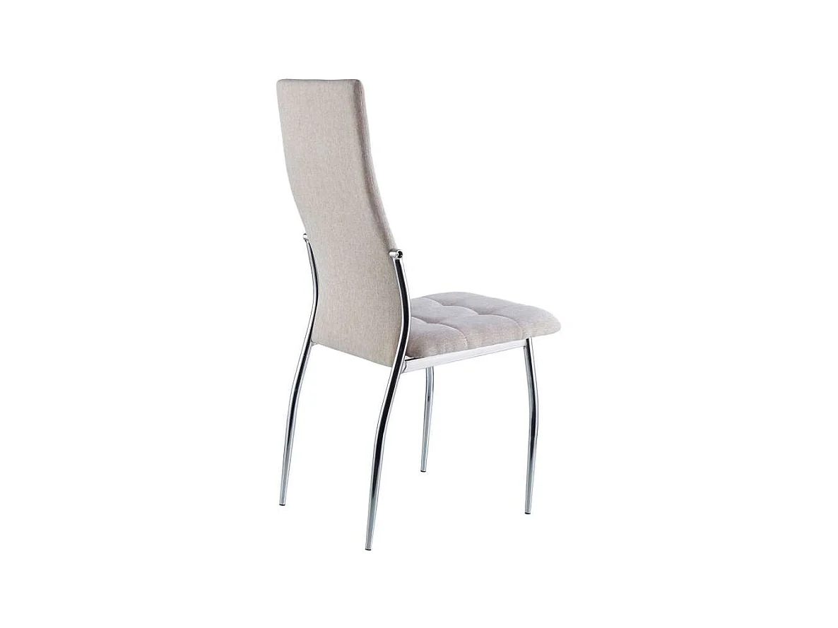 Pack 4 sillas Diana tapizado textil beige, 100 cm(alto)44 cm(ancho)57 cm(largo)