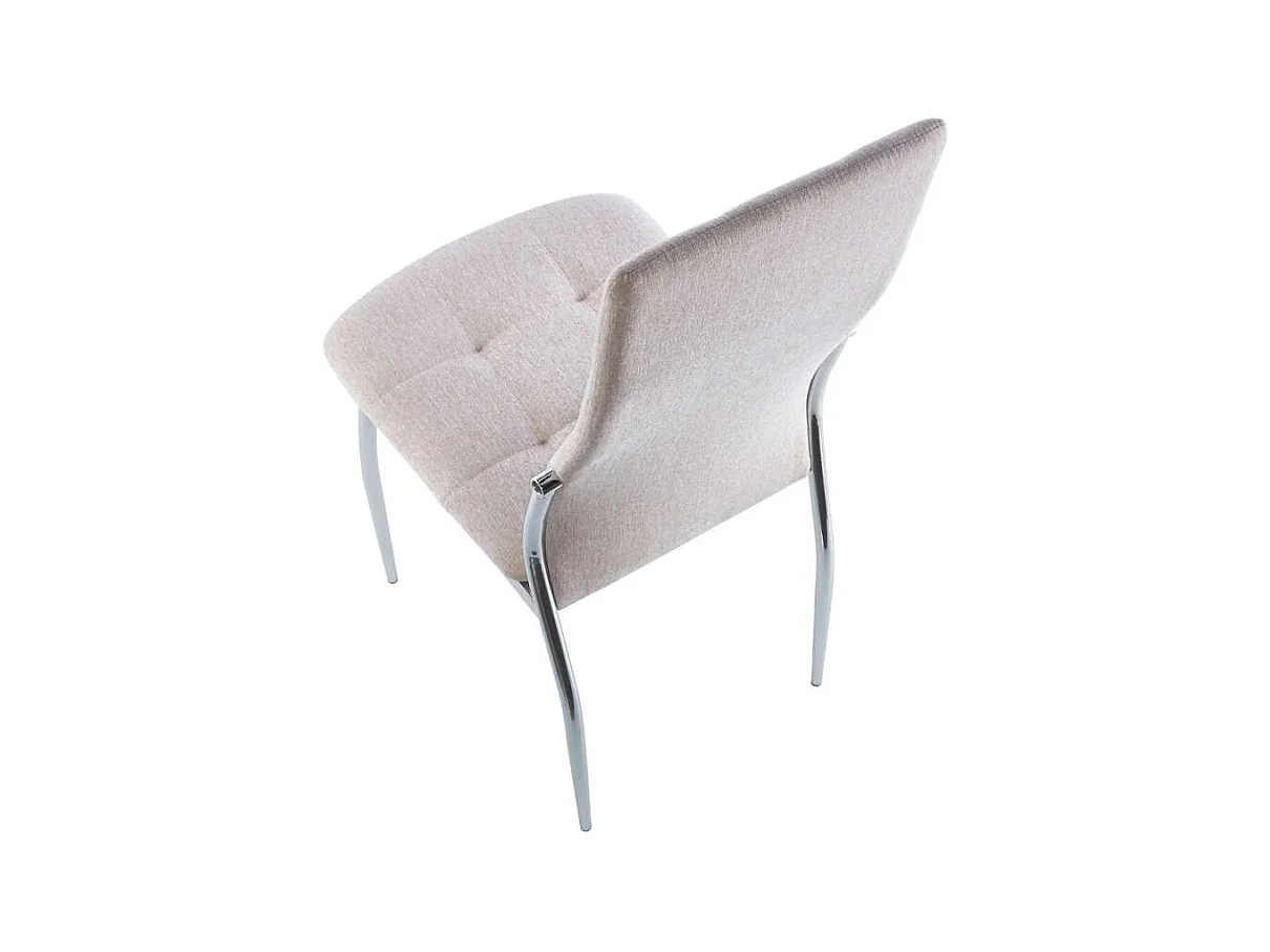 Pack 4 sillas Diana tapizado textil beige, 100 cm(alto)44 cm(ancho)57 cm(largo)